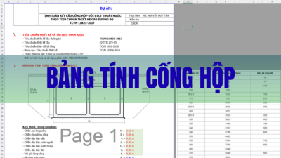 Tải Miễn Phí File Excel Bảng Tính Cống Hộp Thoát Nước (Đơn, Đôi & Bản Quá Độ)
