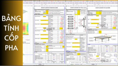 File Excel Bảng tính CỐP PHA (Cột tròn, Dầm, Cột vách, Sàn)