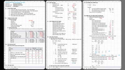Bảng Tính Toán Móng Cẩu Tháp Cọc Khoan Nhồi (Kèm File Excel Chi Tiết)