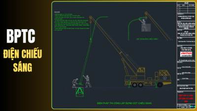 Biện Pháp Thi Công Điện Chiếu Sáng Chi Tiết (File AutoCAD)