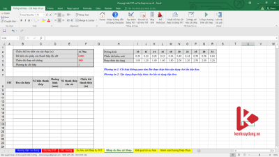 [Excel] Chương trình thống kê thép  và cắt thép tối ưu V4
