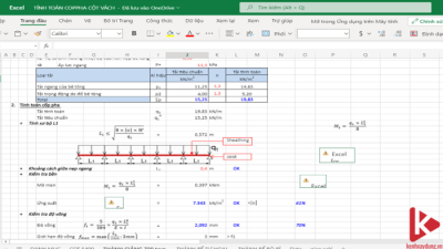 [Excel] Tính toán Coppha cột vách